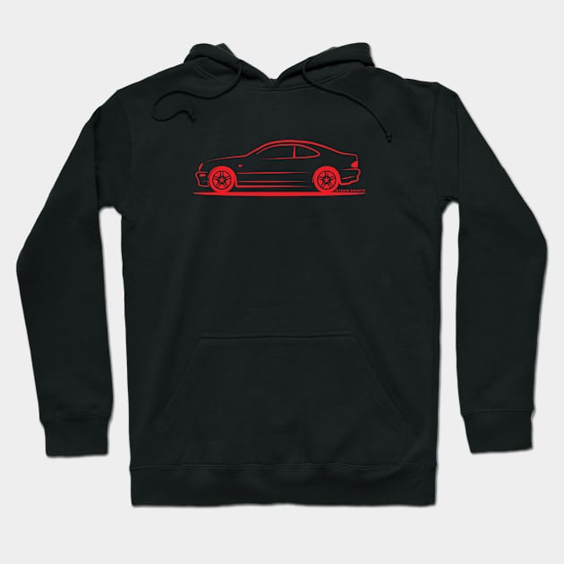 Mercedes Benz CLK C208 Red Hoodie by PauHanaDesign